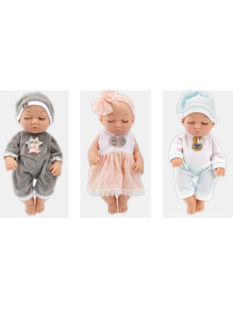     			10 inch Full Silicone Baby Doll That Look Real,Eyes Closed Reborn Baby Doll,Real Baby Doll,Lifelike Baby Doll - Assorted 1 Doll Only