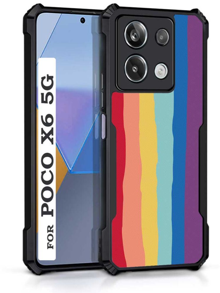     			COBERTA Multicolor Printed Back Cover Polycarbonate Compatible For Poco X6 5G ( Pack of 1 )