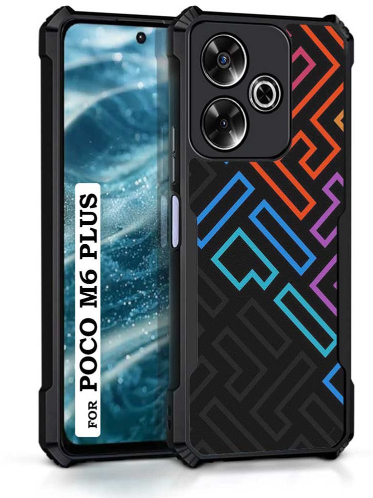     			COBERTA Multicolor Printed Back Cover Polycarbonate Compatible For Poco M6 Plus 5G ( Pack of 1 )