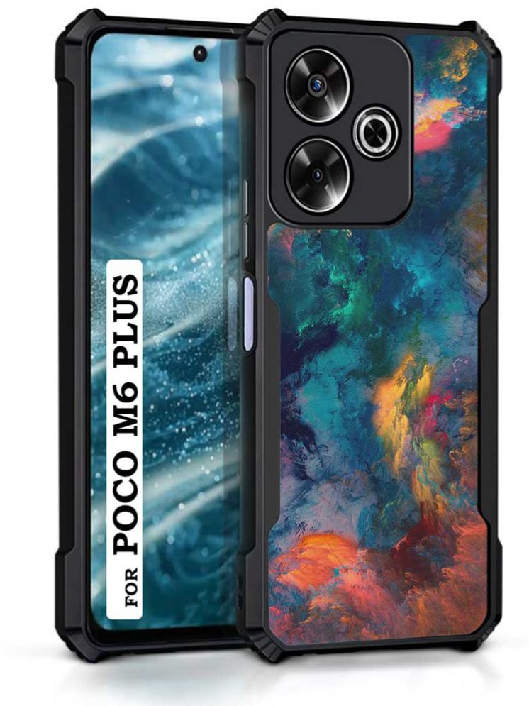     			COBERTA Multicolor Printed Back Cover Polycarbonate Compatible For Poco M6 Plus 5G ( Pack of 1 )