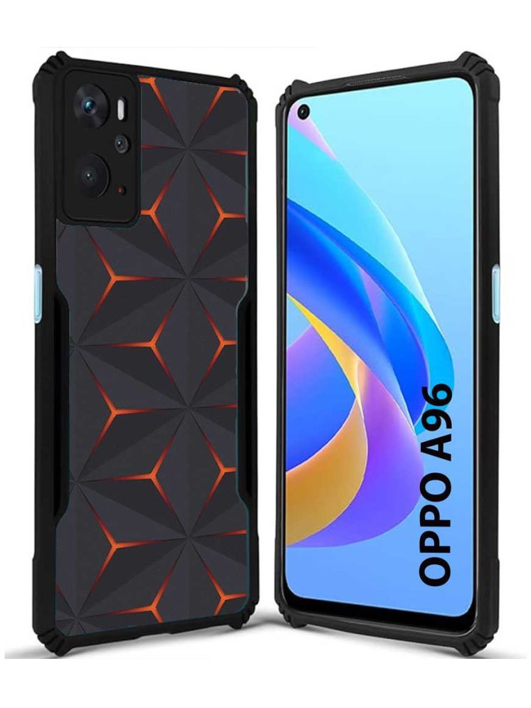     			COBERTA Multicolor Printed Back Cover Polycarbonate Compatible For Oppo A96 ( Pack of 1 )