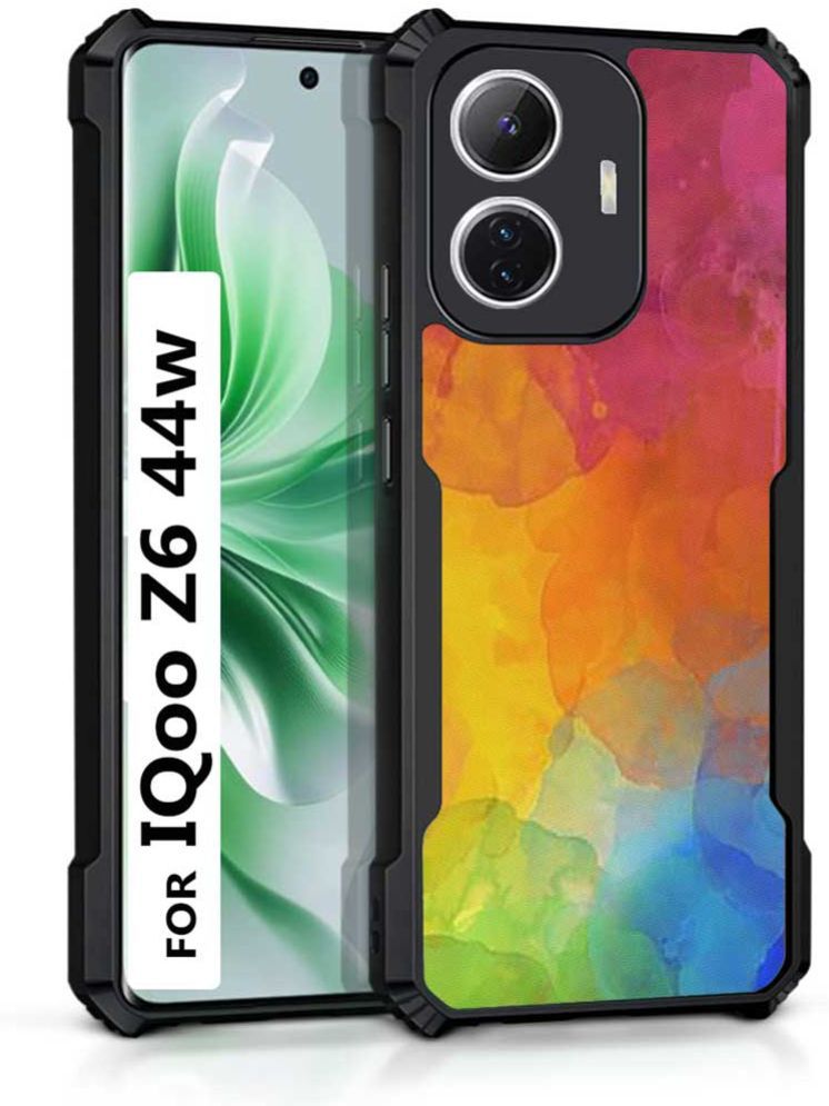     			COBERTA Multicolor Printed Back Cover Polycarbonate Compatible For iQoo Z6 44W ( Pack of 1 )