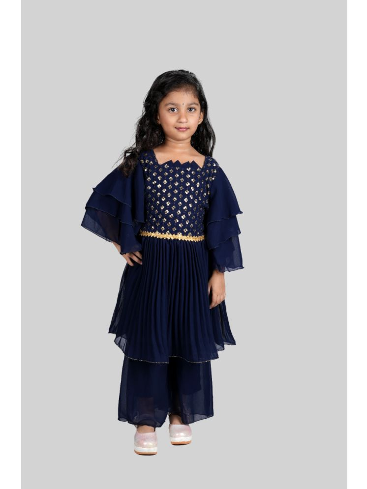     			Kidzee Kingdom Dark Blue Cotton Girls Suit Sets ( Pack of 1 )