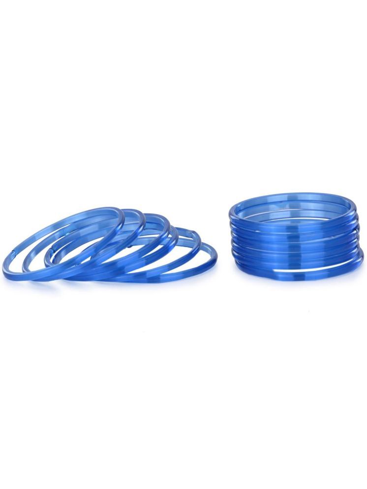     			Somil Blue Bangle Set ( Pack of 12 )