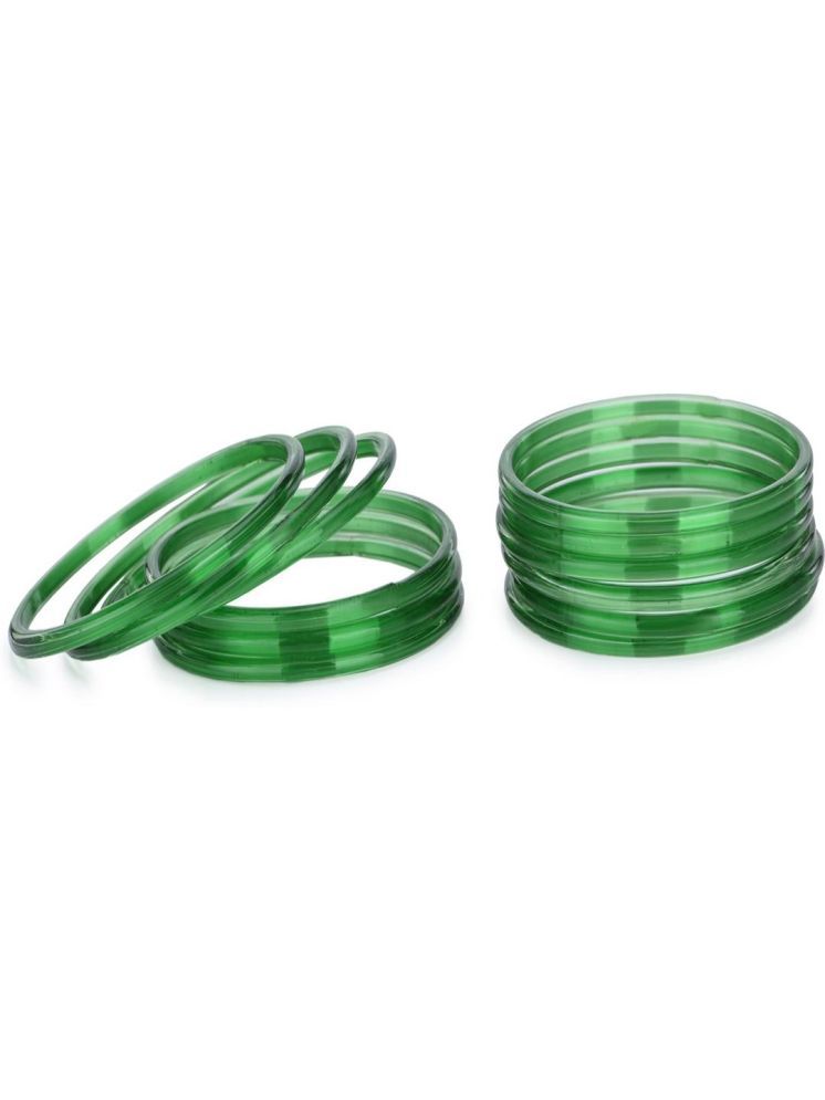     			Somil Green Bangle Set ( Pack of 12 )