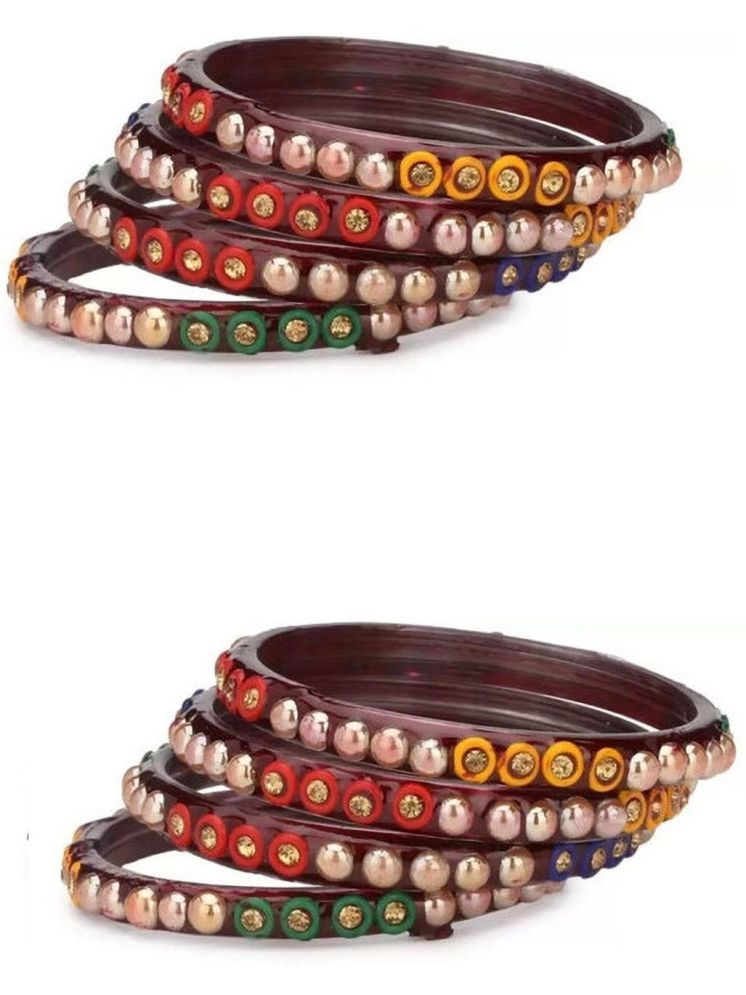     			Somil Multicolor Bangle Set ( Pack of 8 )