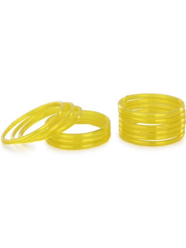     			Somil Yellow Bangle Set ( Pack of 12 )