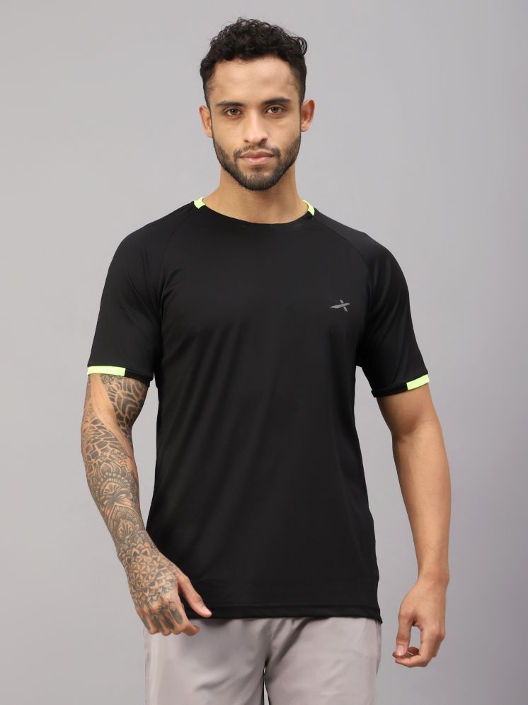     			Vector X Black Polyester Regular Fit Men's Sports T-Shirt ( Pack of 1 )