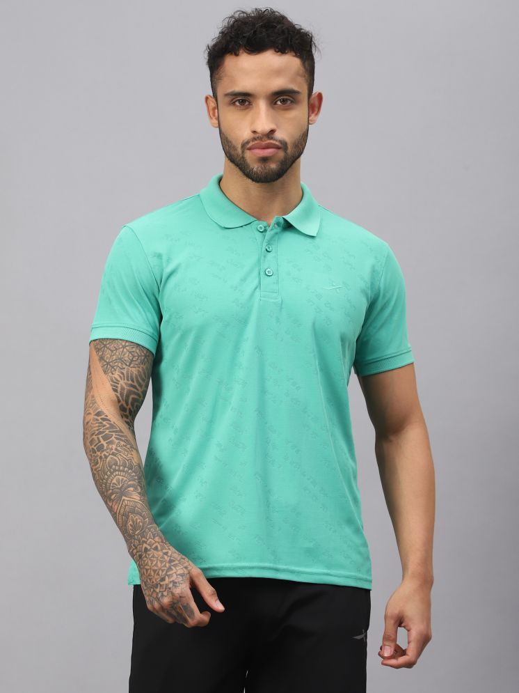     			Vector X Green Polyester Regular Fit Men's Sports Polo T-Shirt ( Pack of 1 )