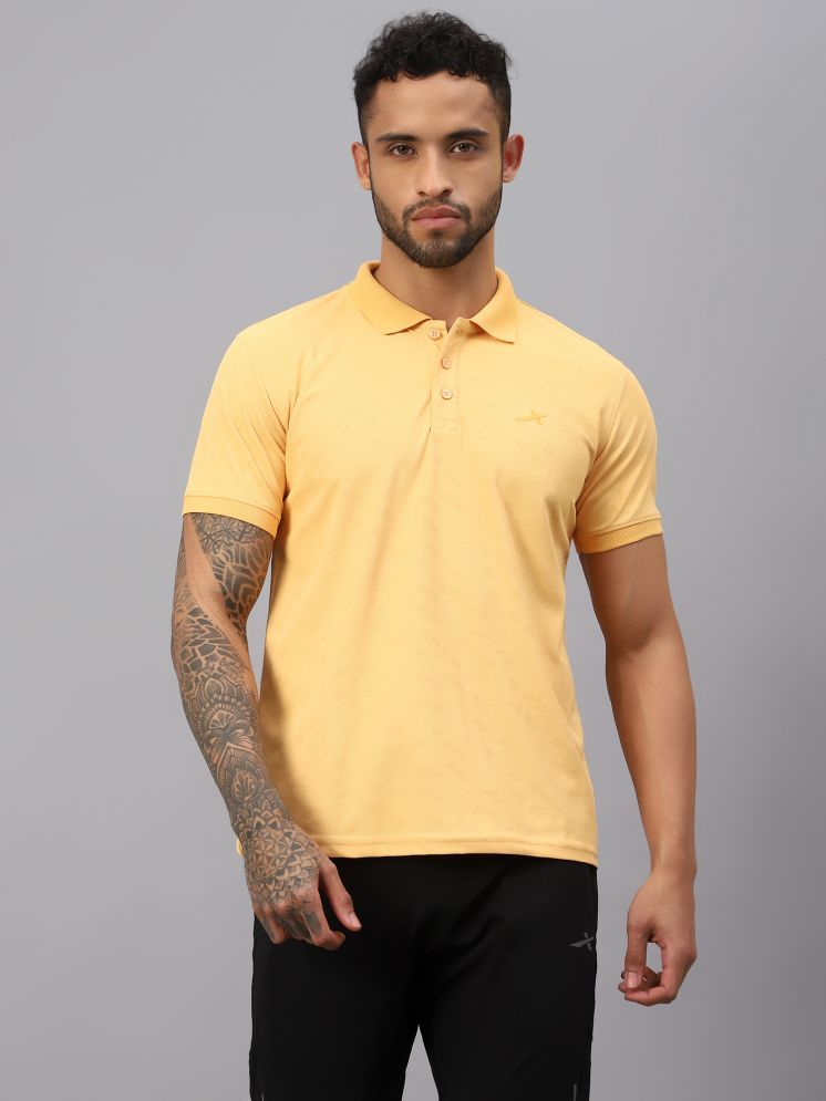     			Vector X Mustard Polyester Regular Fit Men's Sports Polo T-Shirt ( Pack of 1 )