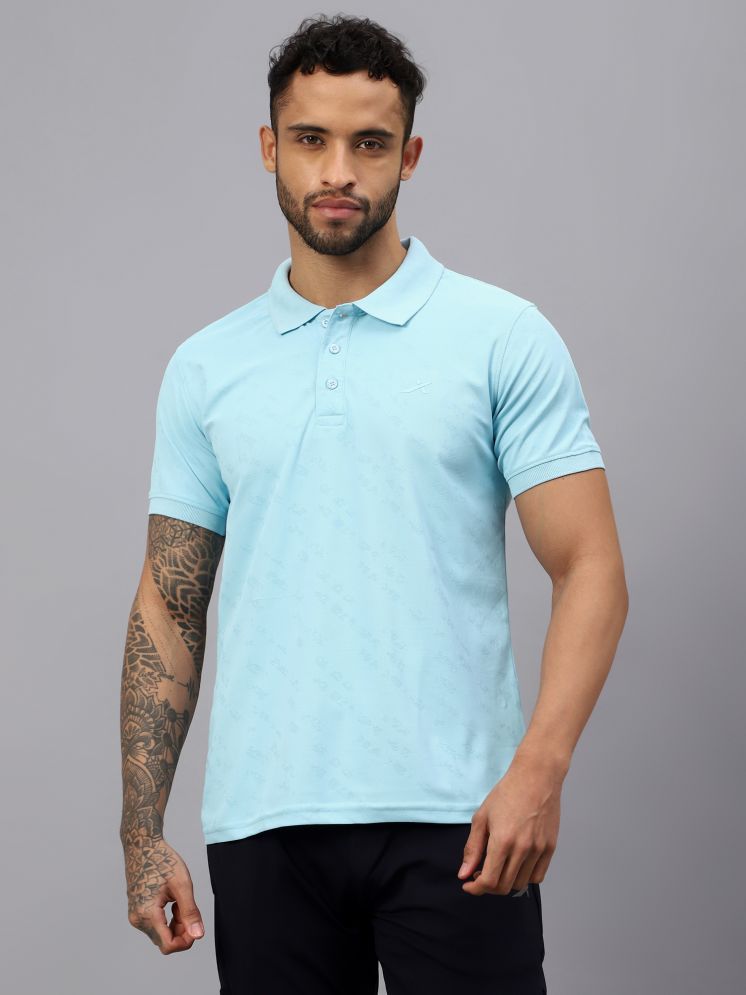     			Vector X Sky Blue Polyester Regular Fit Men's Sports Polo T-Shirt ( Pack of 1 )