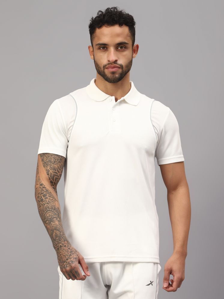     			Vector X White Polyester Regular Fit Men's Jersey ( Pack of 1 )