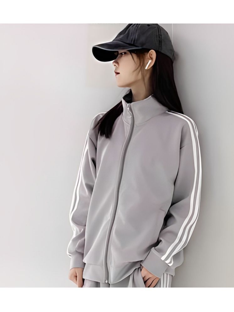     			AKTIF - Polyester Blend Grey Jackets