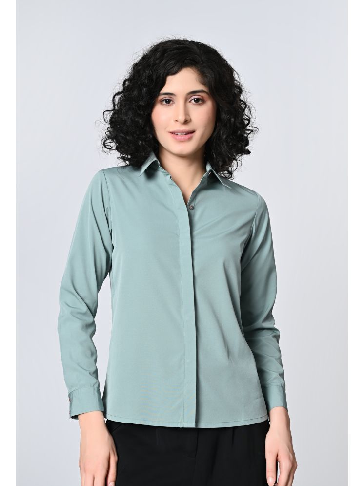     			ALL WAYS YOU Green Crepe Women's Shirt Style Top ( Pack of 1 )