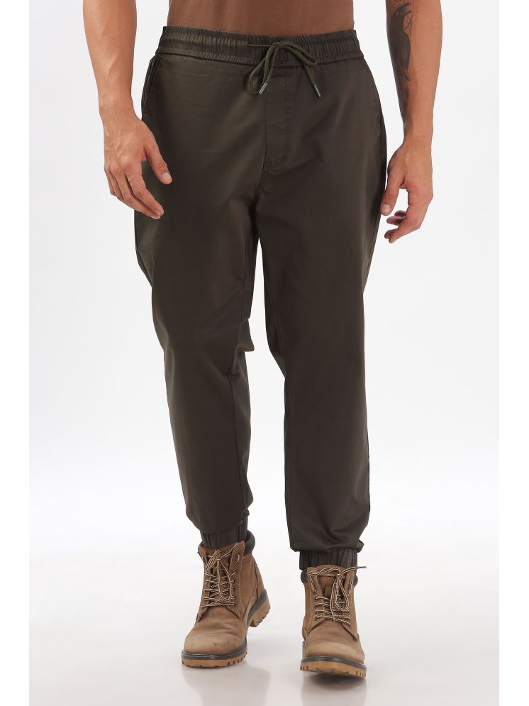     			COLOR HUNT Regular Flat Men's Joggers - Brown ( Pack of 1 )