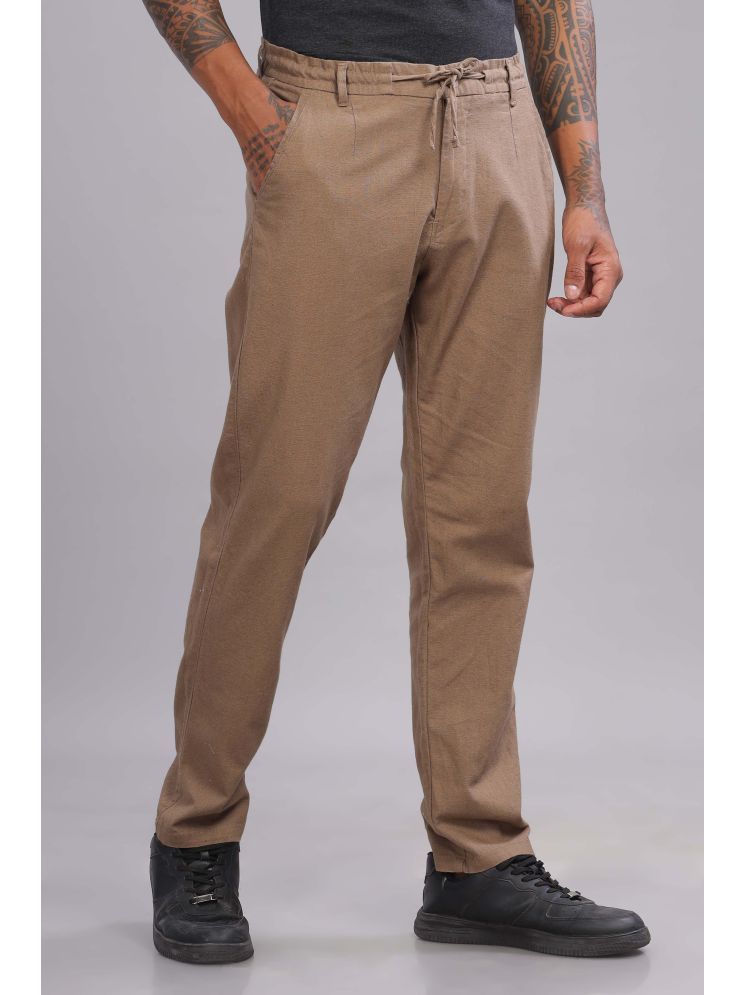     			COLOR HUNT Tapered Flat Men's Chinos - Brown ( Pack of 1 )