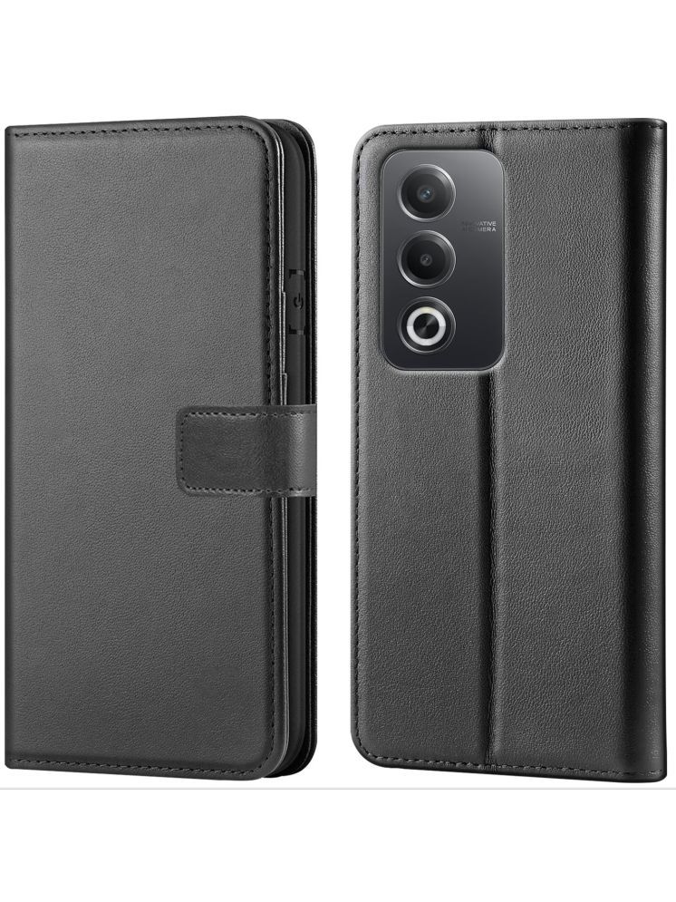     			forego Black Flip Cover Artificial Leather Compatible For OPPO A3 Pro 5G ( Pack of 1 )