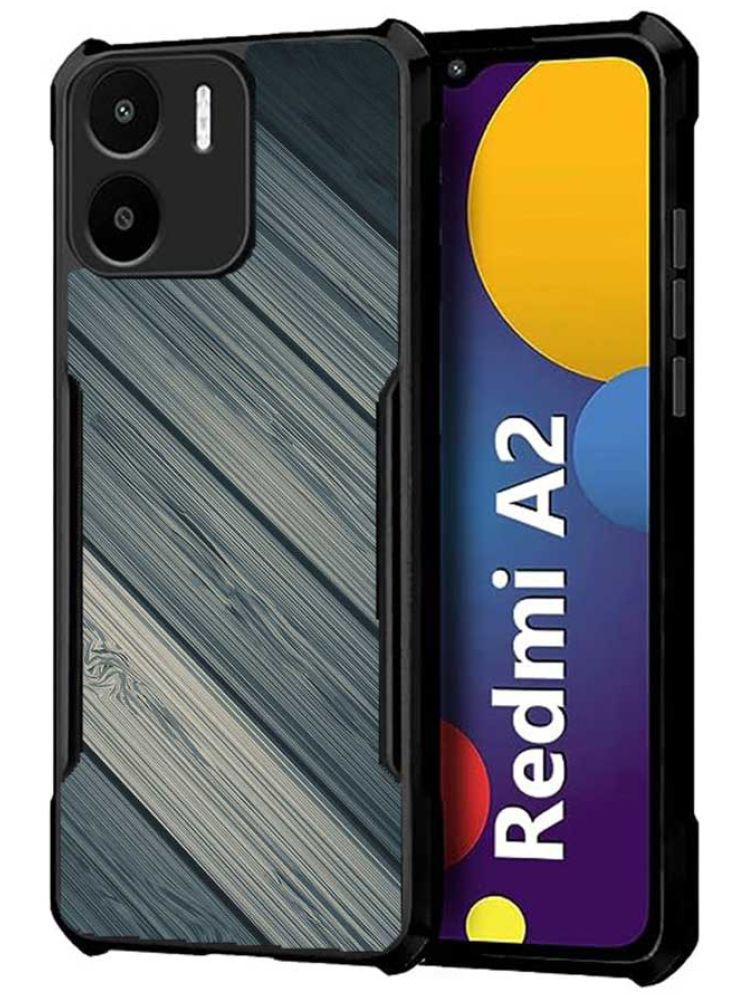     			COBERTA Black Printed Back Cover Polycarbonate Compatible For Redmi A2 ( Pack of 1 )