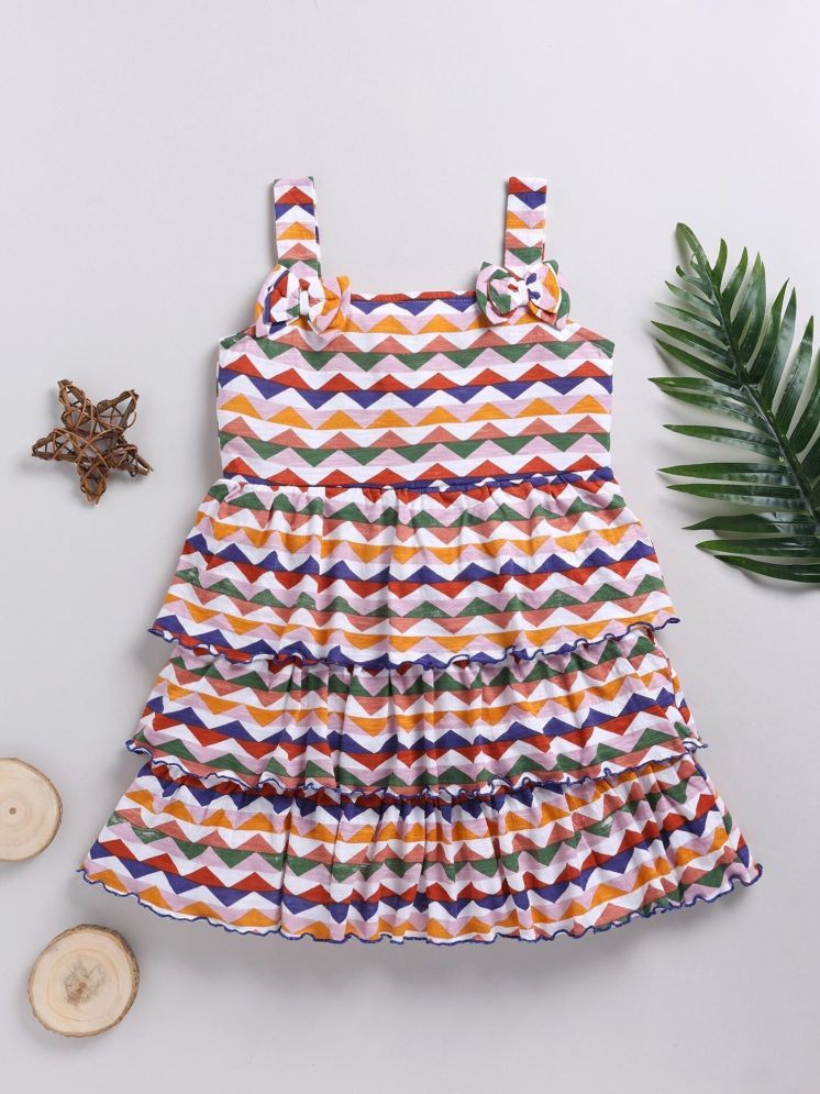     			MIMINO Multicolor Cotton Blend Baby Girl Frock ( Pack of 1 )