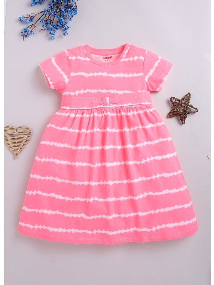     			MIMINO Pink Rayon Baby Girl Frock ( Pack of 1 )