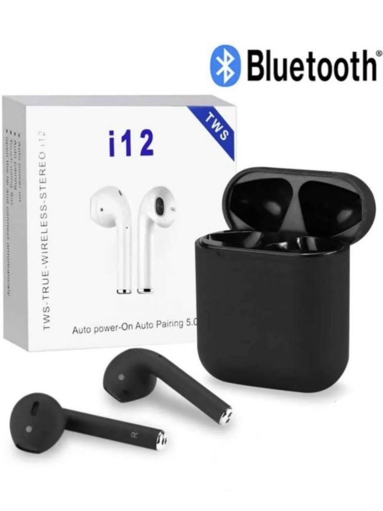     			Neo I12 INPODS Bluetooth True Wireless (TWS) On Ear 2 Hours Playback Magnetic earpeice IPX4(Splash & Sweat Proof) Black