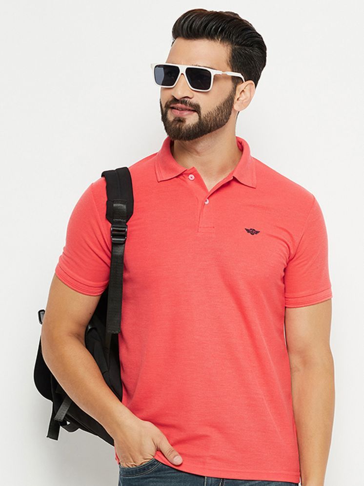     			GET GOLF Cotton Blend Regular Fit Self Design Half Sleeves Men's Polo T Shirt - Coral ( Pack of 1 )