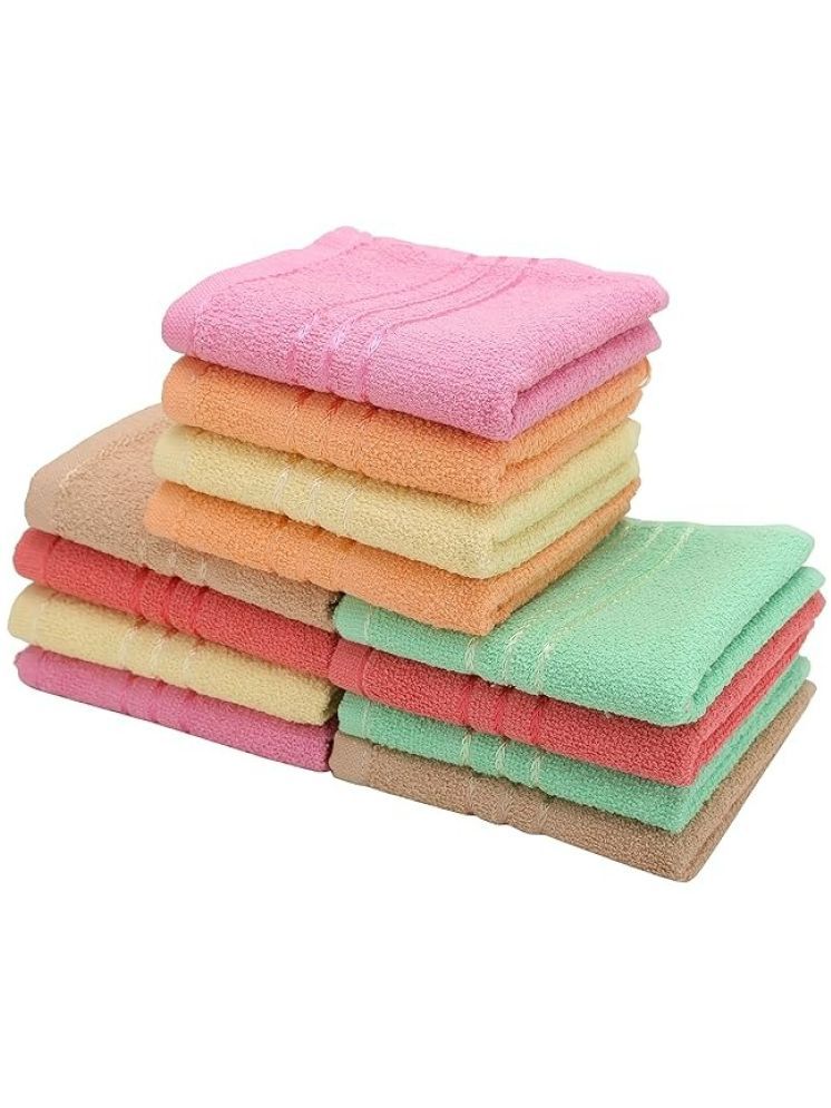     			Swadesi E Shop Cotton Solid Hand Towel 401-450 ( Pack of 10 ) - Multicolor