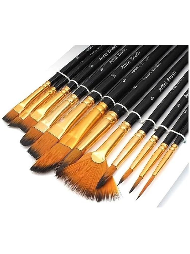     			Eclet Craft Painting Brushes Set of 12 Professional Round Pointed Tip Nylon Hair Artist Acrylic Paint Brush for Acrylic/Watercolor/Oil Painting.06