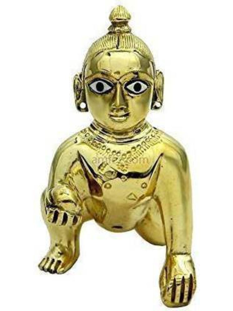     			Shri Ashta Vinayak Brass Lord Krishna Idol ( 9 cm )