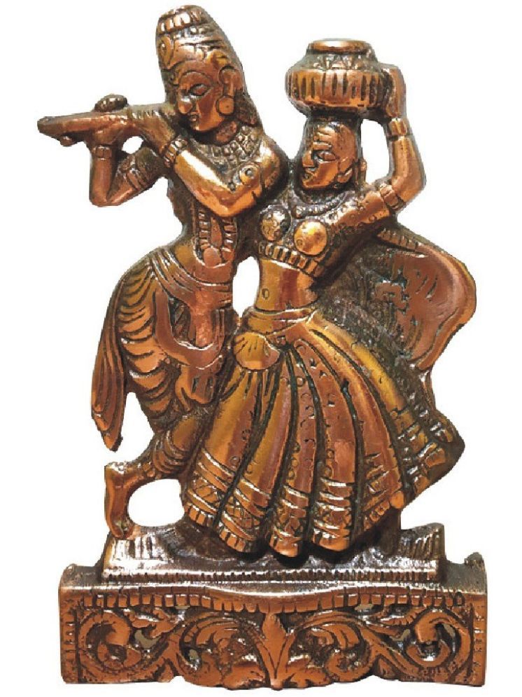     			WINSOME COLLECTION Brass Radha Krishna Idol ( 17 cm )