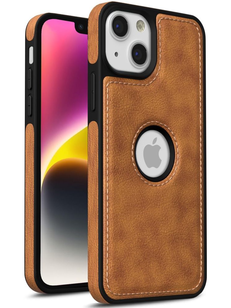     			Gemesha Plain Cases Compatible For Leather Iphone 14 plus ( )