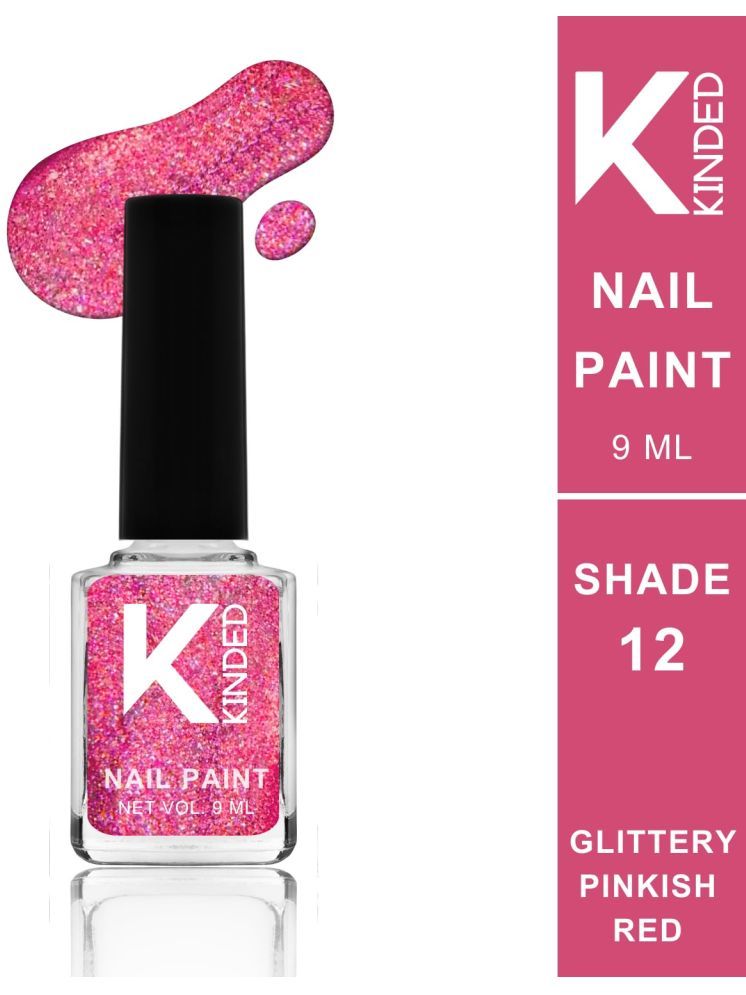     			KINDED Pink Rose Glitter Nail Polish 9 ( Pack of 1 )