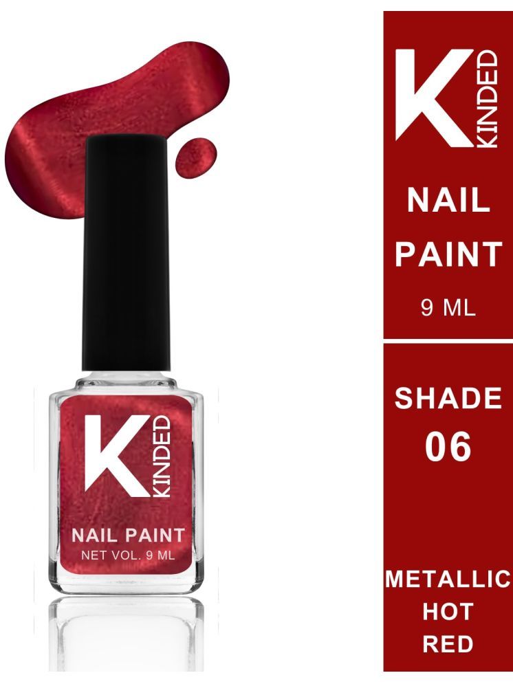     			KINDED Red Metallic Nail Polish 9 ( Pack of 1 )