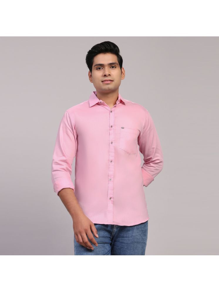     			NOWT Cotton Blend Regular Fit Solids Full Sleeves Men's Casual Shirt - Pink ( Pack of 1 )