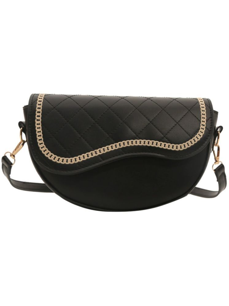     			Santorini Black Polyster Sling Bag