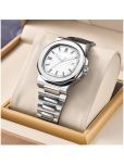 EEWHI Silver Stainless Steel Analog Men's Watch