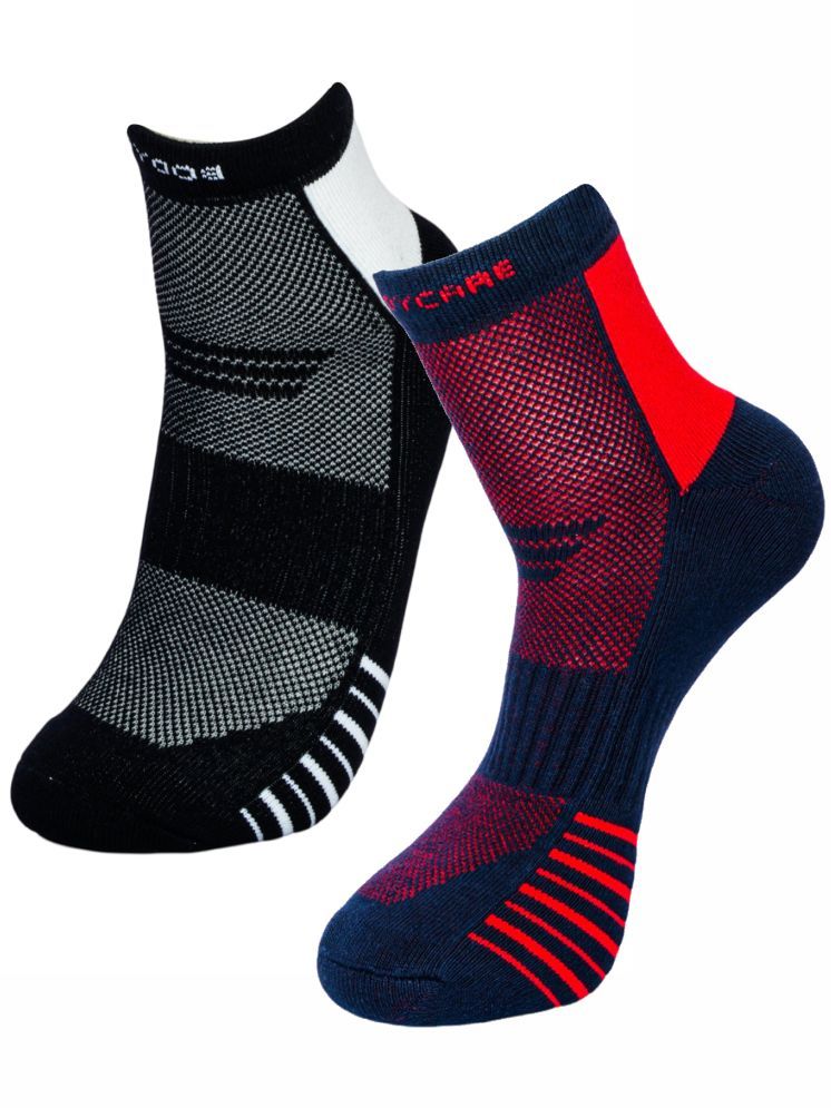     			Bodycare Cotton Blend Men's Solid Multicolor Ankle Length Socks ( Pack of 2 )