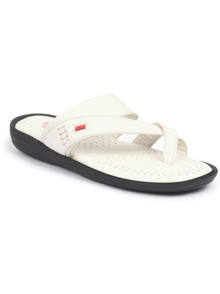     			Fausto - White Men's Sandals