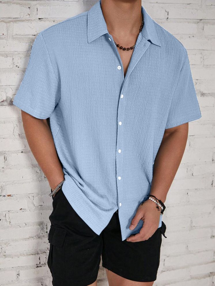     			Filose Polyester Regular Fit Solids Half Sleeves Men's Casual Shirt - Blue ( Pack of 1 )