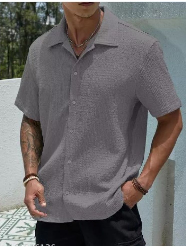     			Filose Polyester Regular Fit Solids Half Sleeves Men's Casual Shirt - Grey ( Pack of 1 )