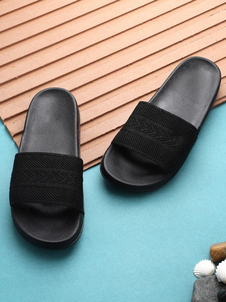     			KAPANI Black Women's Slide Flip flop