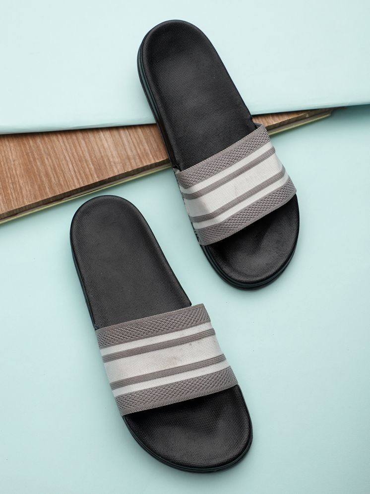     			KAPANI Grey Men's Slide Flip flop