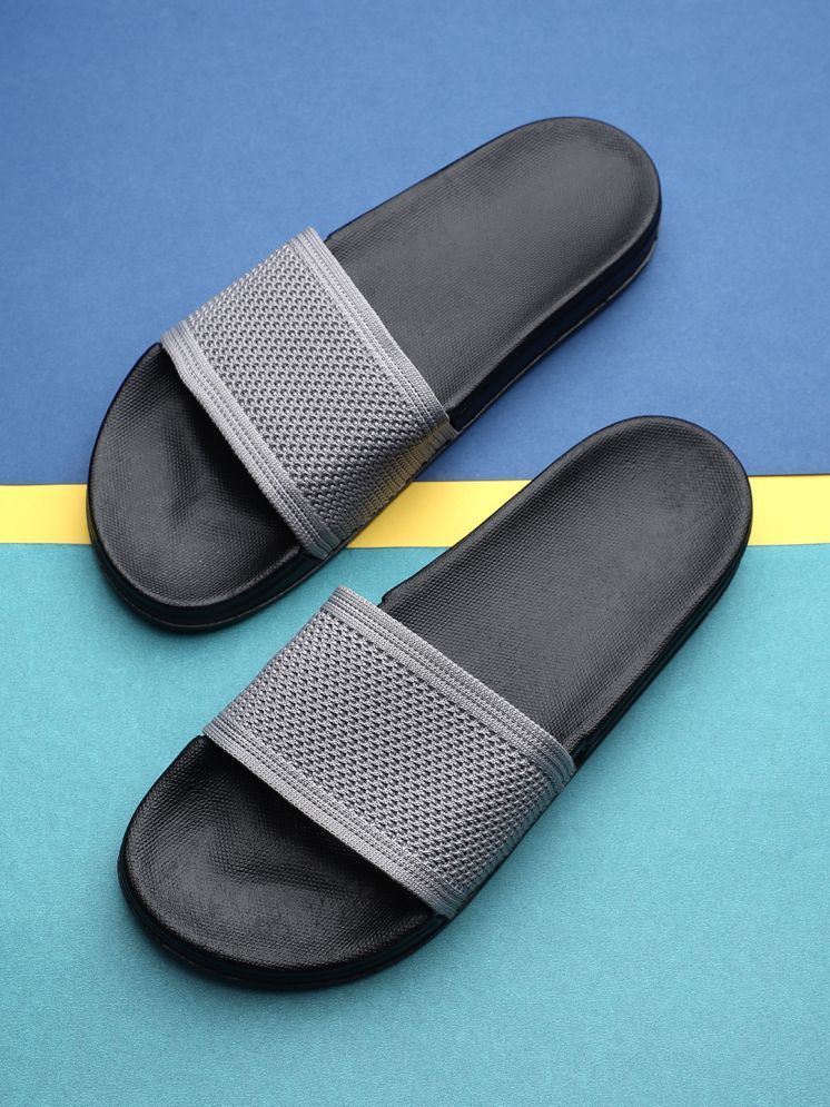     			KAPANI Grey Men's Slide Flip flop