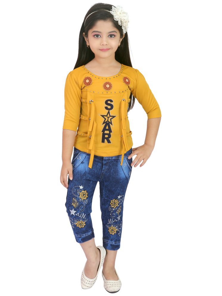     			NIPU CREATION Pack of 1 Girls Denim Top With Jeans ( Multi Color )