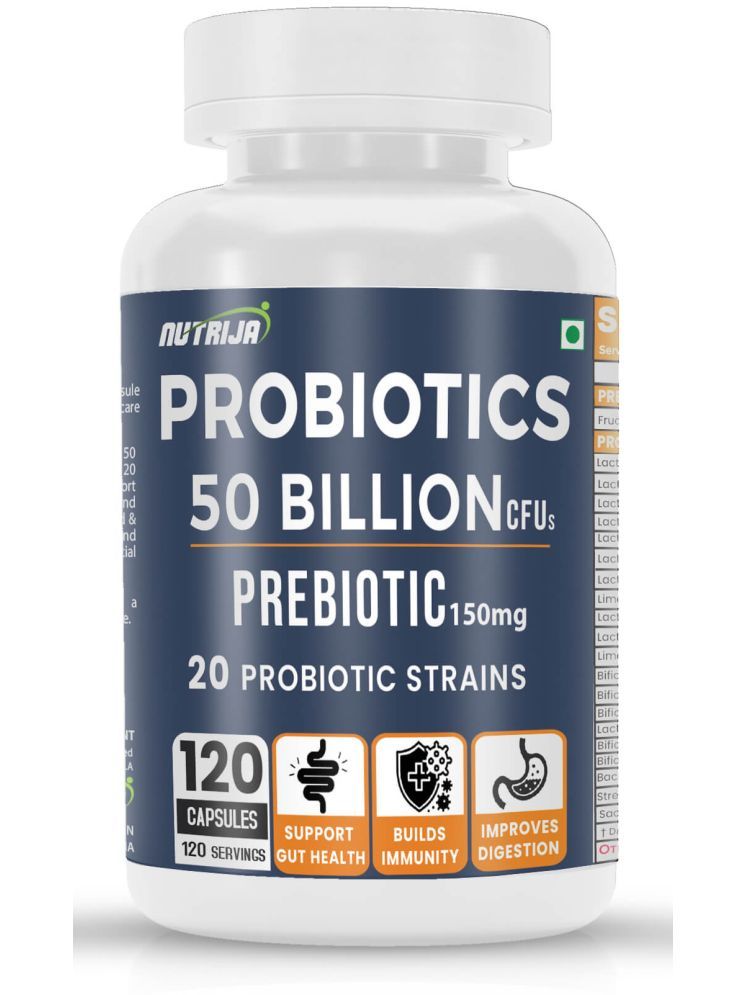     			NUTRIJA Probiotics Supplement 50 Billion CFU - 120 no.s Capsule