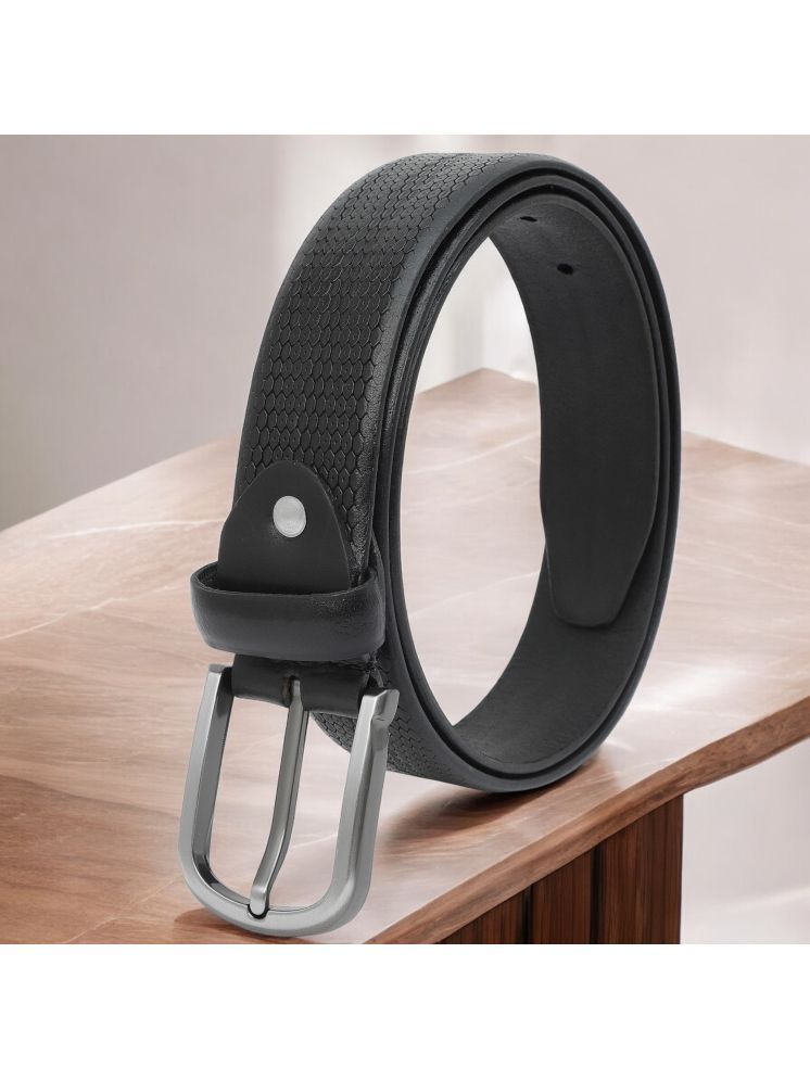     			SUNSHOPPING - Black 100% Leather Men's Formal Belt ( Pack of 1 )