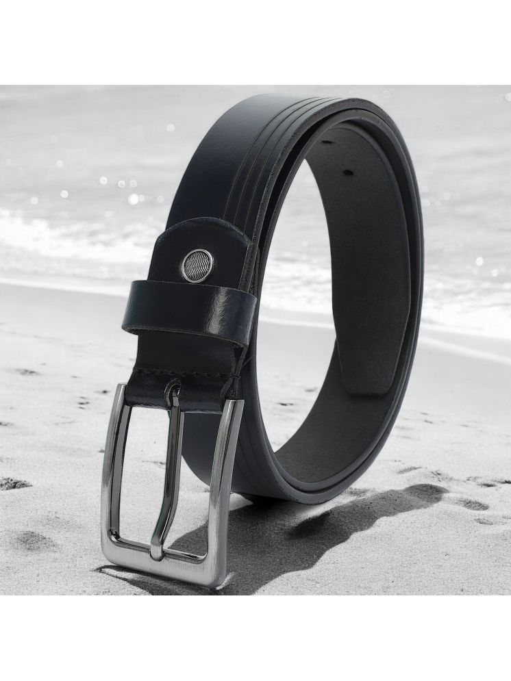     			SUNSHOPPING - Black 100% Leather Men's Formal Belt ( Pack of 1 )