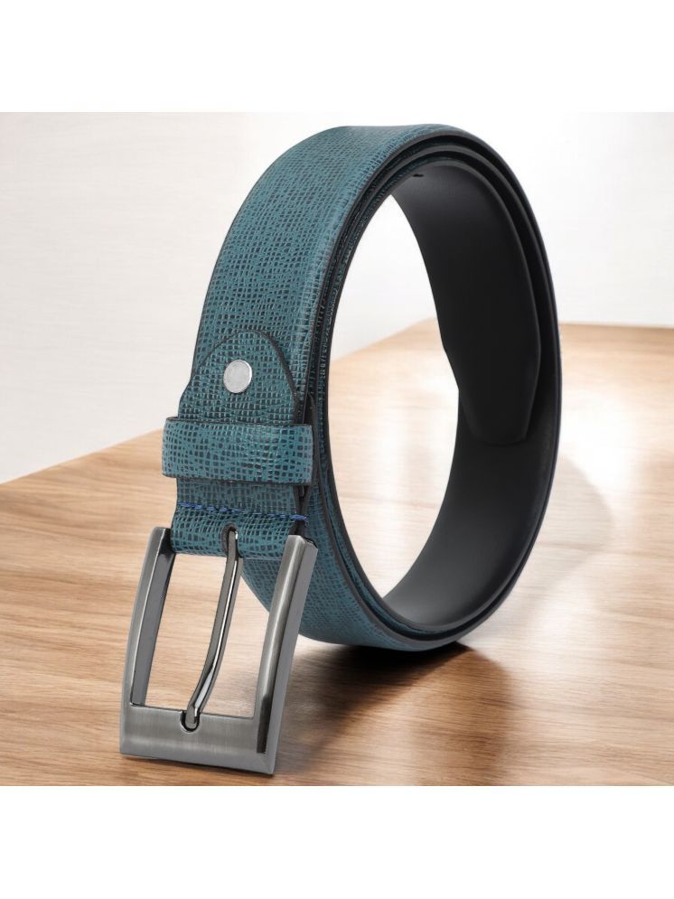     			SUNSHOPPING - Blue 100% Leather Men's Formal Belt ( Pack of 1 )