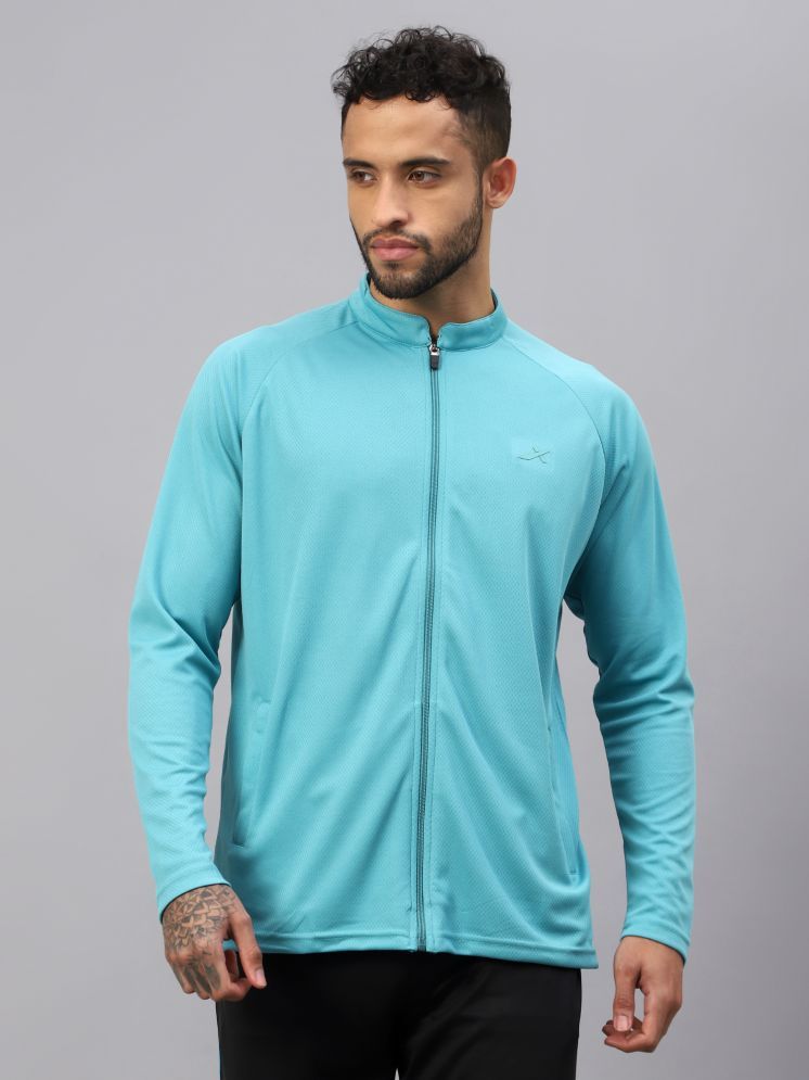     			Vector X Teal Polyester Men's Gym Sweatshirt ( Pack of 1 )