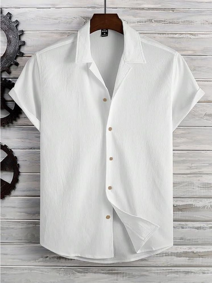     			BOUGHT FIRST Cotton Blend Regular Fit Half Sleeves Men's Formal Shirt - White ( Pack of 1 )